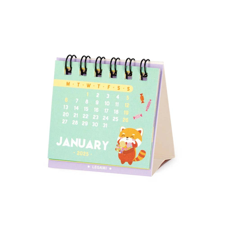 Mini-calendrier 2025 - 5,8 x 5,3 cm Red Panda - Legami - Rougier et Plé