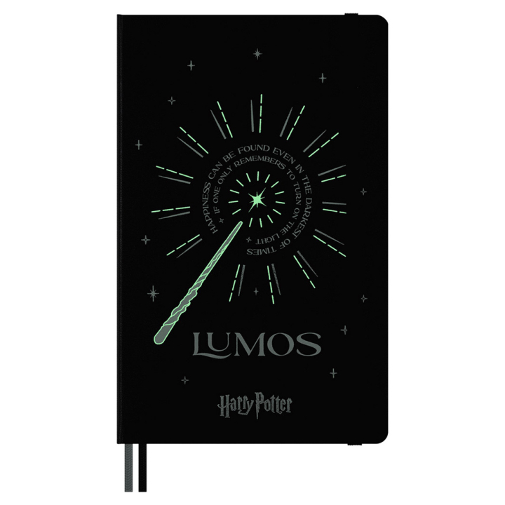 Carnet de notes 13 x 21 cm Ligné Harry Potter Lumos - Moleskine - Rougier et Plé