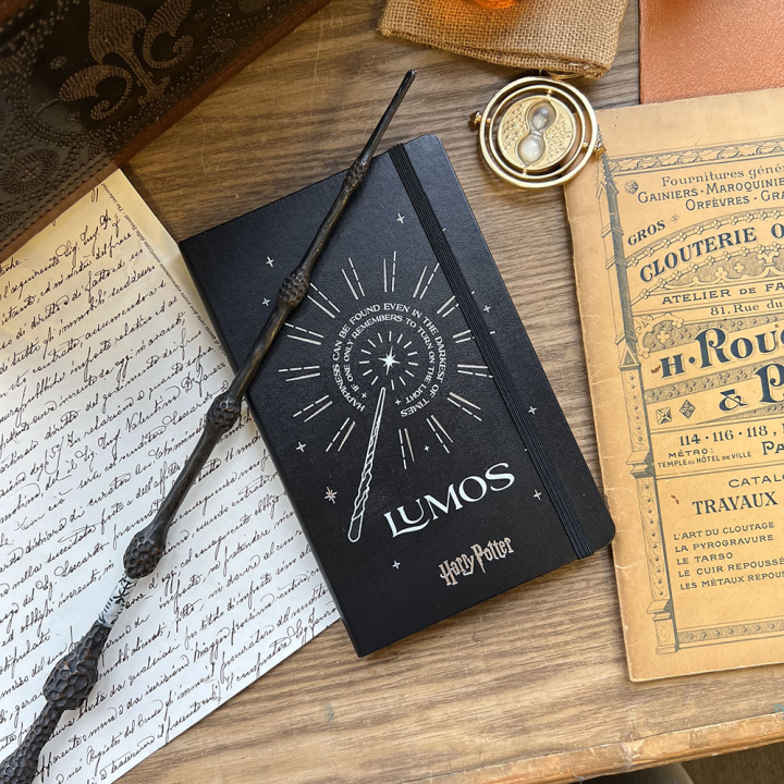 Carnet de notes 13 x 21 cm Ligné Harry Potter Lumos - Moleskine - Rougier et Plé