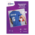 Papier transfert textile A4 Coton noir ou foncé 4 pcs - Avery - Rougier et Plé