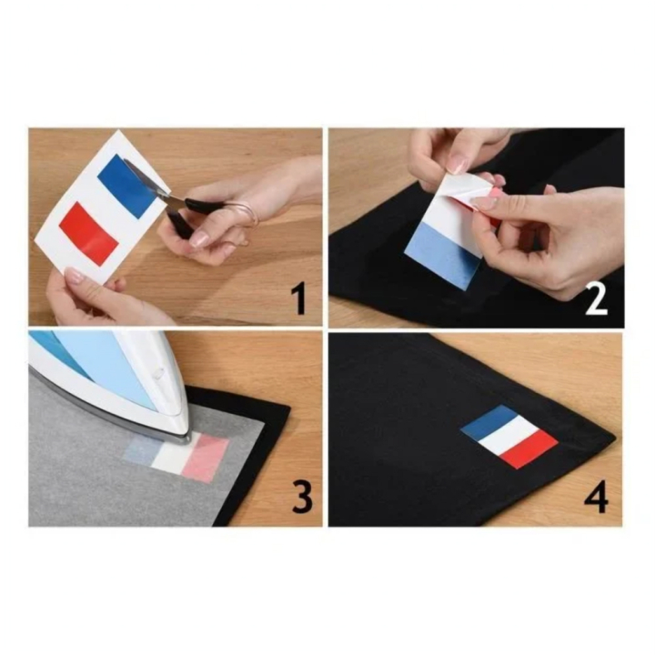 Papier transfert textile A4 Coton noir ou foncé 4 pcs - Avery - Rougier et Plé