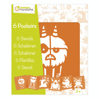 Pochoirs Monstres 6 pcs - Avenue Mandarine - Rougier et Plé
