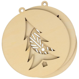 Silhouettes en bois 3 pcs Noël Lune - Artemio - Rougier et Plé