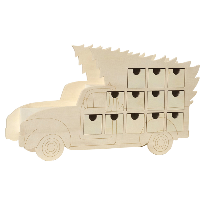 Calendrier de l'Avent 22,7 x 40 x 10,5 cm Voiture - Artemio - Rougier et Plé