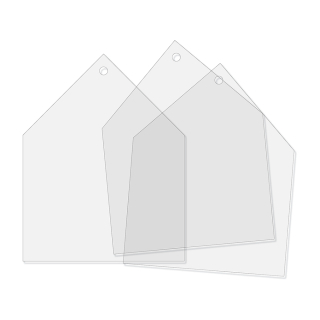 Maison en acrylique transparent 3 pcs - Artemio - Rougier et Plé