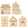 Silhouettes en bois Maison 5 pcs - Artemio - Rougier et Plé