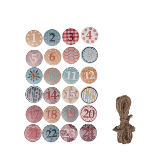 Badges en bois pour Calendrier de l'Avent 25 pcs - Rayher - Rougier et Plé