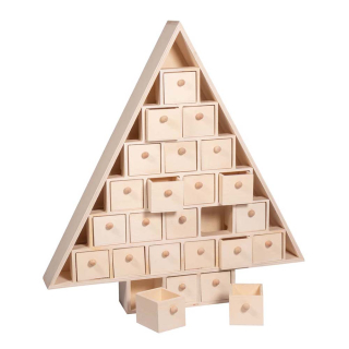 Calendrier de l'Avent 38,5 x 40,5 x 5,5 cm Sapin - Rayher - Rougier et Plé