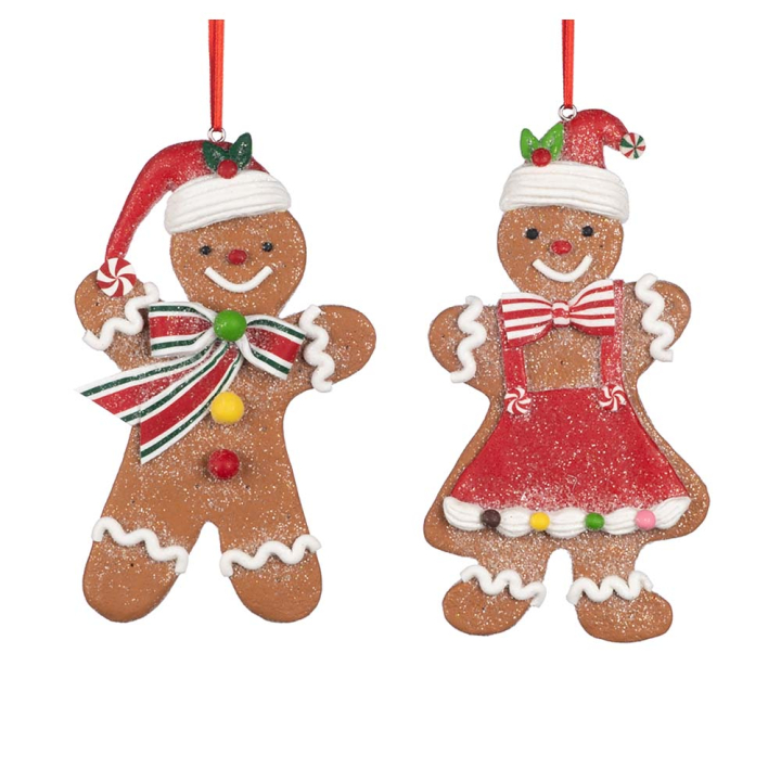 Décorations de Noël à suspendre 13,5 cm Bonhomme de pain d'épices 2 pcs - Goodwill - Rougier et Plé