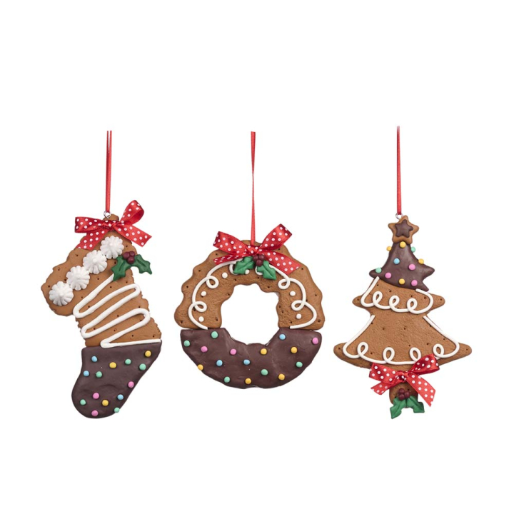 Décorations de Noël à suspendre Biscuit de pain d'épices 3 pcs - Goodwill - Rougier et Plé