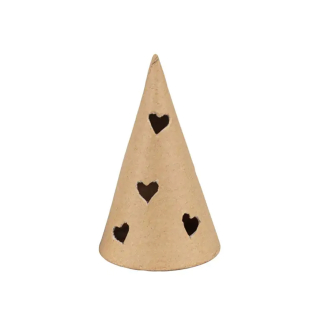 Bougeoir Sapin ø 6 x 10 cm Cœurs - Décopatch - Rougier et Plé