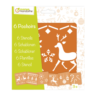 Pochoirs enfants 6 pcs Noël 2 - Avenue Mandarine - Rougier et Plé