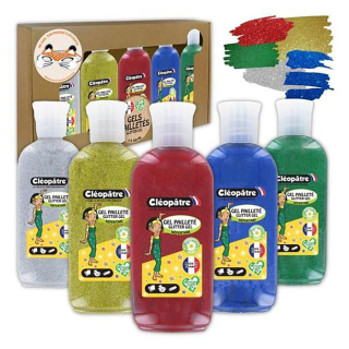 Gel pailleté 100 ml 5 flacons + 1 masque - Cléopatre - Rougier et Plé