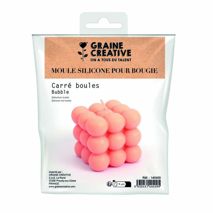Moule à bougie Bubble 6 x 6 x 5,5 cm - Graine Créative - Rougier et Plé