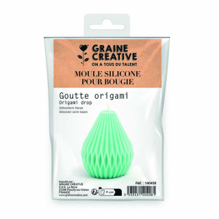 Moule à bougie Goutte Origami ø 6 x 7,5 cm - Graine Créative - Rougier et Plé