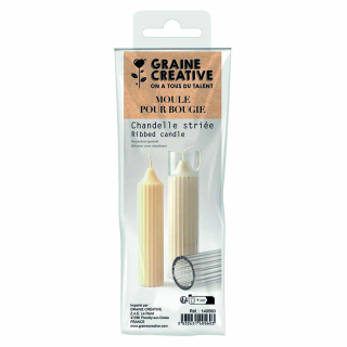 Moule à bougie Striée 14 cm - Graine Créative - Rougier et Plé