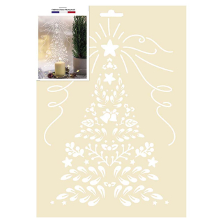 Pochoir A4 Sapin floral - Graine Créative - Rougier et Plé