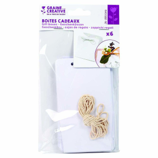 Sachet cadeau Aumonière 7 x 7 cm - blanc - Graine Créative - Rougier et Plé