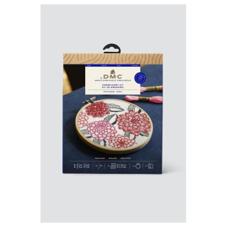 Kit Broderie Dahlias - DMC - Rougier et Plé