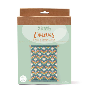 Kit de canevas Fleurs tropicales - Graine Créative - Rougier et Plé