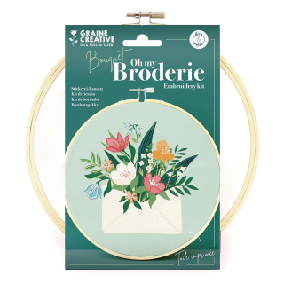 Kit de broderie partielle Bouquet - Graine Créative - Rougier et Plé