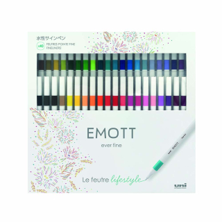 Coffret de feutres à pointe fine 0,4 mm EMOTT  40 pcs - Uni - Rougier et Plé