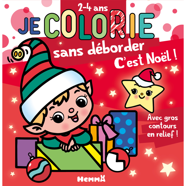 Album de coloriage Je colorie sans déborder C'est Noël ! - Hemma - Rougier et Plé