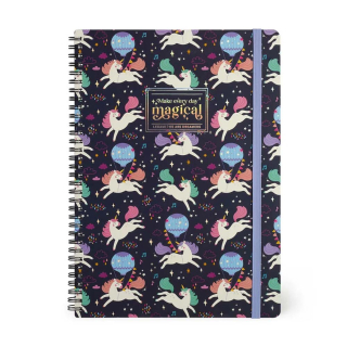 Carnet de Notes à spirale 21 x 29 cm Ligné Licorne - Legami - Rougier et Plé