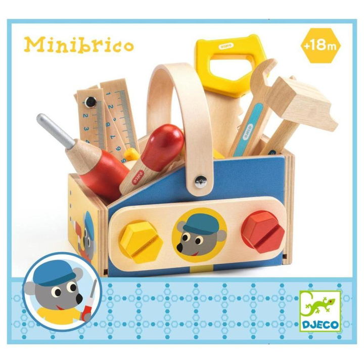 Boîte à outils en bois Minibrico - Djeco - Rougier et Plé