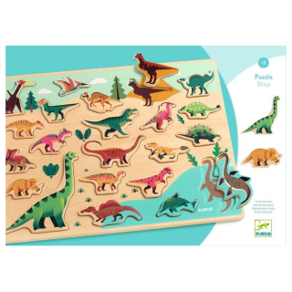 Puzzle en bois Puzzlo Dino - Djeco - Rougier et Plé