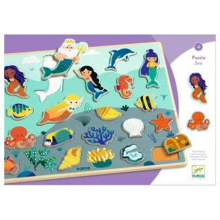 Puzzle en bois Puzzlo Sea - Djeco - Rougier et Plé