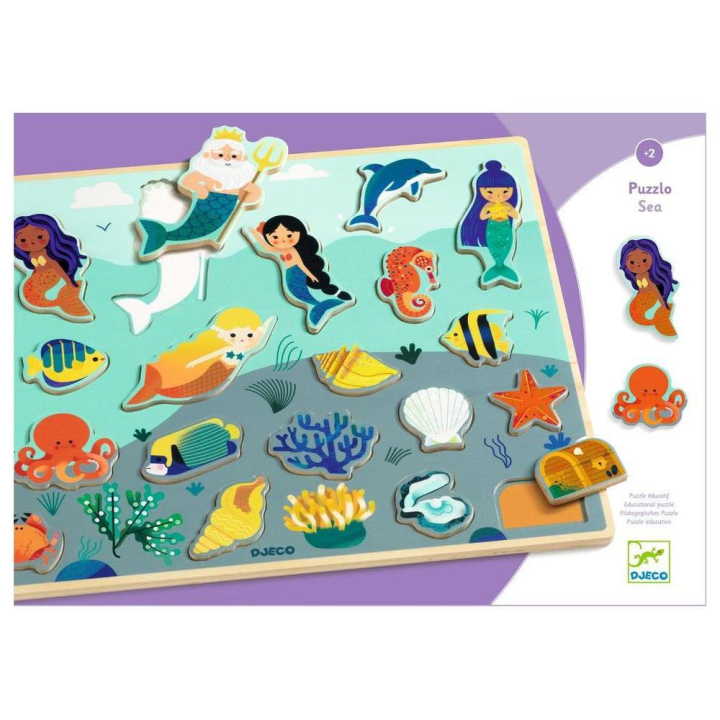 Puzzle en bois Puzzlo Sea - Djeco - Rougier et Plé