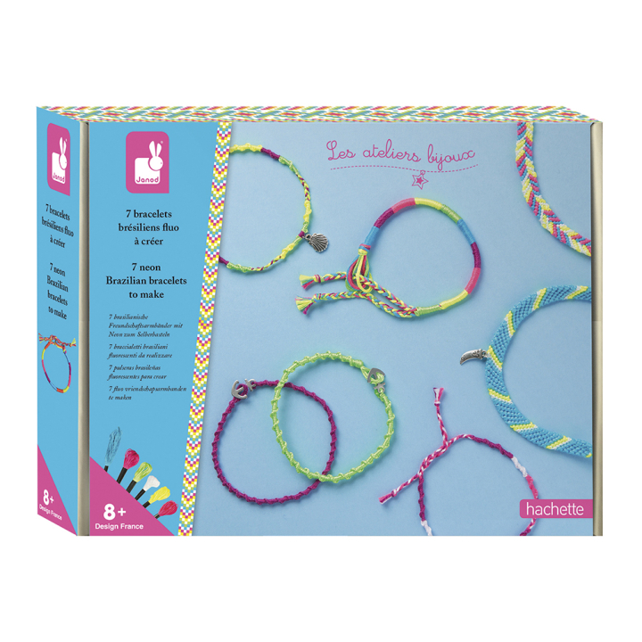 Les ateliers bijoux Bracelets brésiliens fluo à créer - Janod - Rougier et Plé