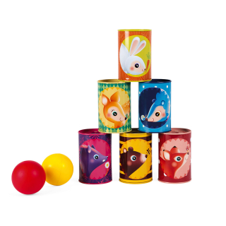 Jeu d'adresse Chamboule-tout en bois Forêt - Janod - Rougier et Plé