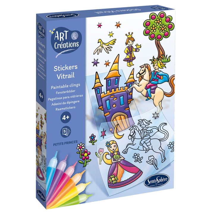 Coffret Art & Créations Stickers vitrail Petits princes - Sentosphère - Rougier et Plé
