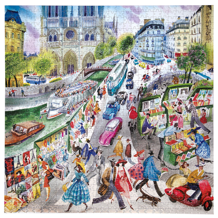 Puzzle 1000 pièces Paris bookseller - Eeboo - Rougier et Plé