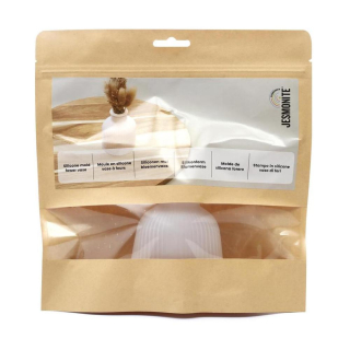 Moule en Silicone Ø 7 cm x 9 cm Vase Nervure - Jesmonite - Rougier et Plé