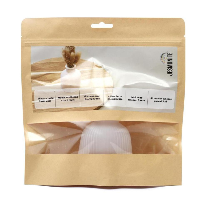 Moule en Silicone Ø 7 cm x 9 cm Vase Nervure - Jesmonite - Rougier et Plé