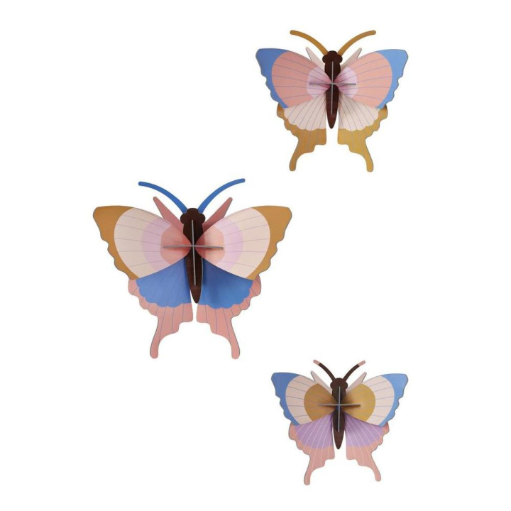 Décoration murale 3D Gold Rim Butterflies 3 pcs - Studio ROOF - Rougier et Plé