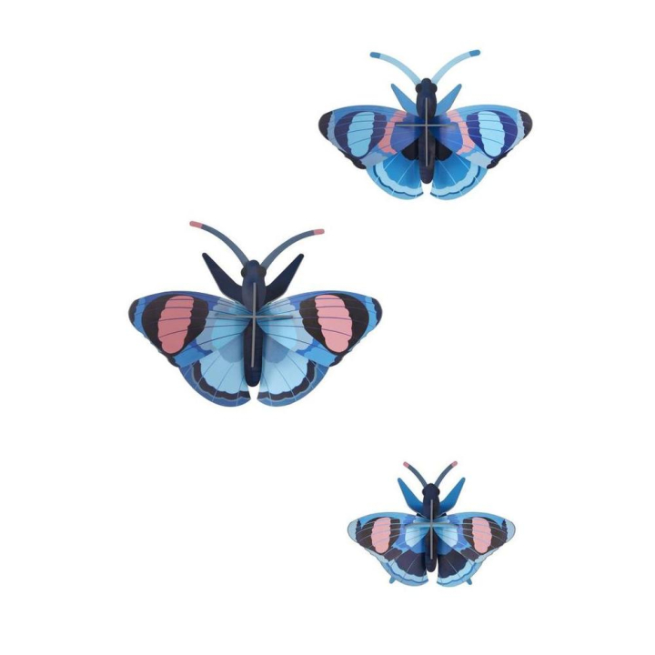 Décoration murale 3D Peacock Butterflies 3 pcs - Studio ROOF - Rougier et Plé