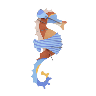 Décoration murale 3D Blue Ringlet Seahorse - Studio ROOF - Rougier et Plé