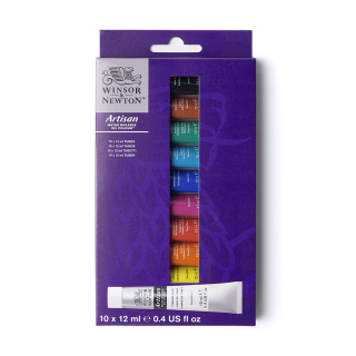 Peinture à l'huile Artisan diluable à l'eau 10 x 12 ml - Winsor & Newton - Rougier et Plé