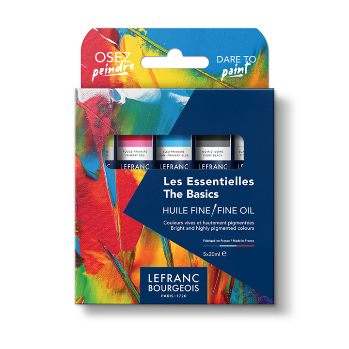 Peinture à l'huile fine LB 5 x 20 ml - Lefranc Bourgeois - Rougier et Plé