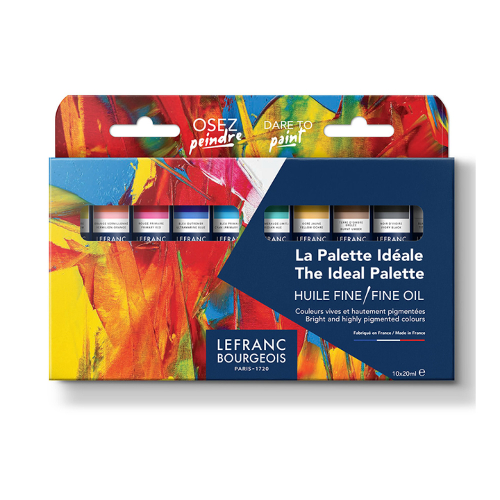 Peinture à l'huile fine LB 10 x 20 ml - Lefranc Bourgeois - Rougier et Plé