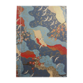 Carnet à reliure japonaise 12,8 x 18,2 cm Bleu cerisiers - Esprit Papier - Rougier et Plé