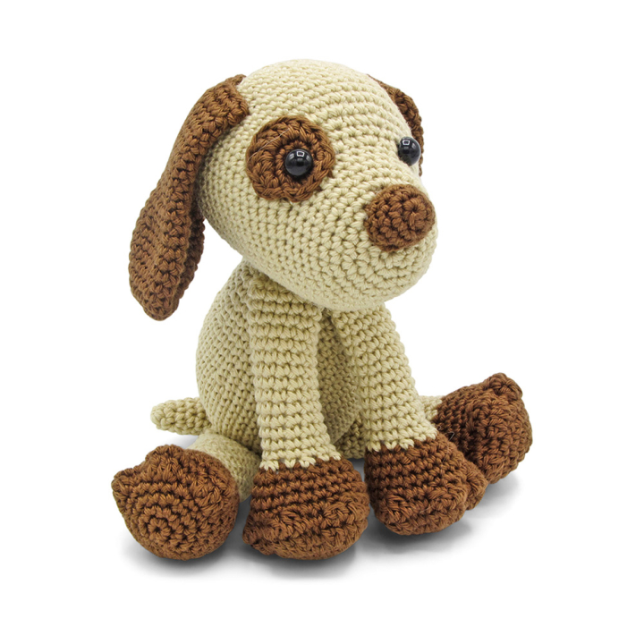 Kit de crochet Fiep le chiot beige et marron - Hardicraft - Rougier et Plé
