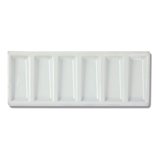 Palette en porcelaine 7,8 x 19,5 cm 6 alvéoles - Sennelier - Rougier et Plé