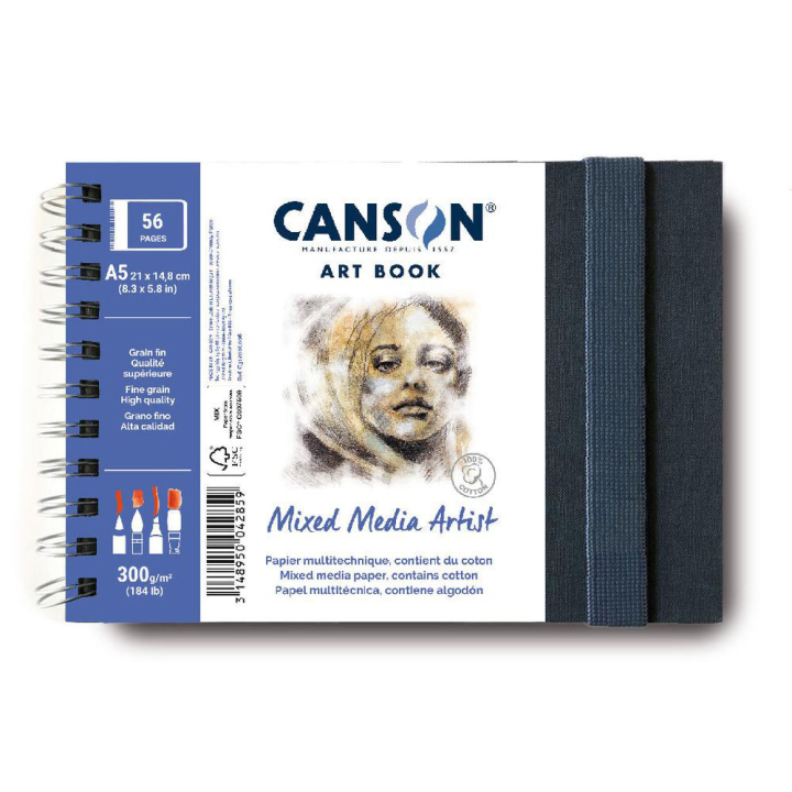 Carnet Art Book Mixed Media Artist 300 g/m² - Canson - Rougier et Plé