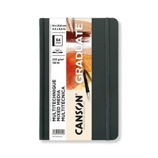 Carnet Graduate Mixed Media 200 g/m² 14 x 21,6 cm Naturel - Canson - Rougier et Plé
