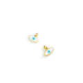 Pendentifs Œil émaillé 7 x 8 mm Zamak doré 2 pcs - Perles Corner - Rougier et Plé